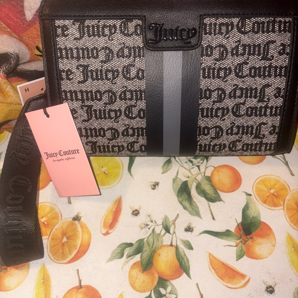 Juicy Couture Black Leather Pouch